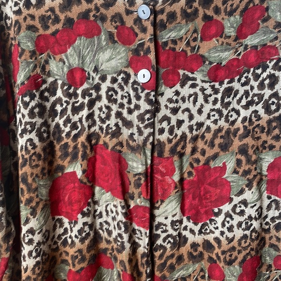 Vintage patchwork long sleeve button tunic duster cardigan - Picture 2 of 6